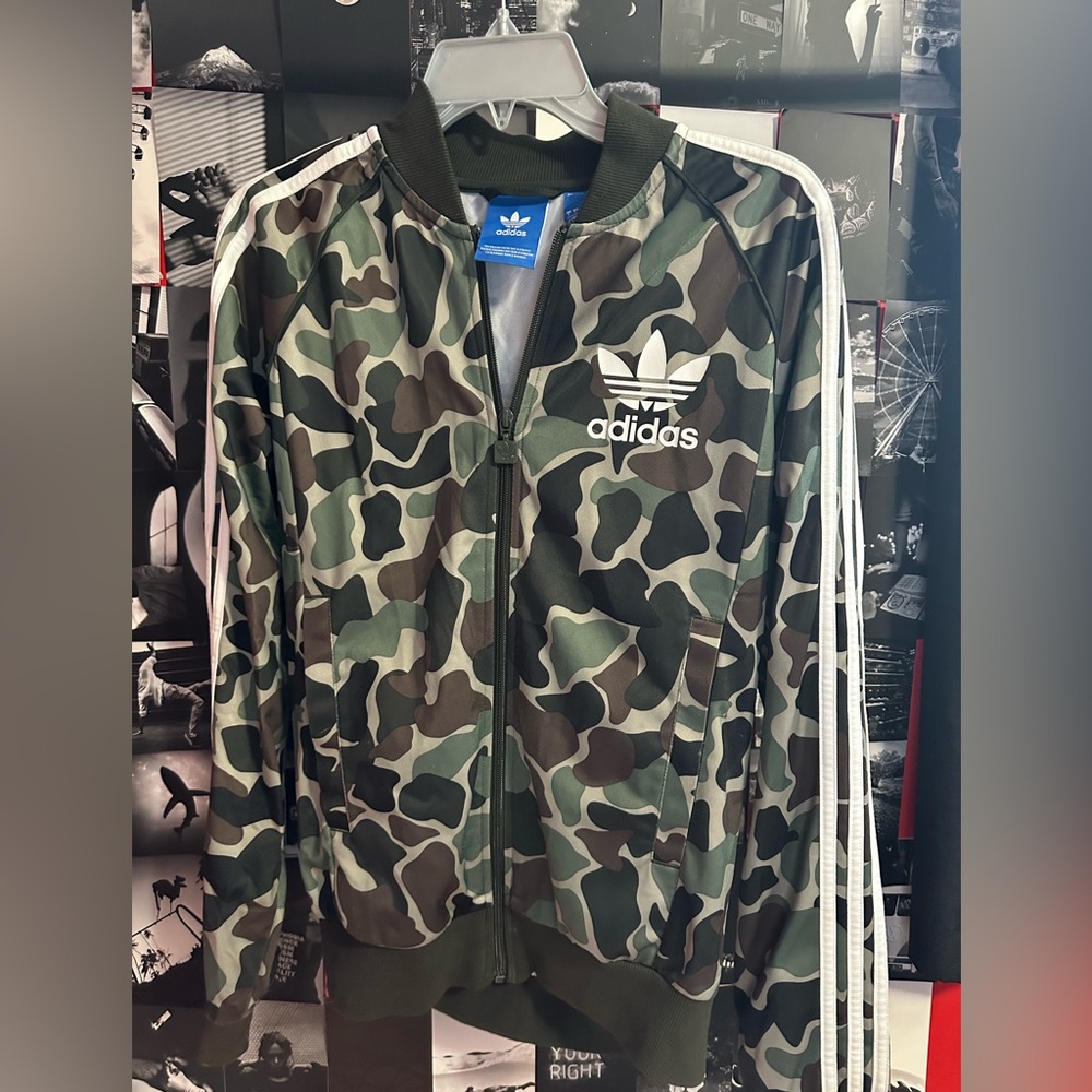 Adidas Zip Up Camo Sweater